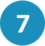 circle-7 Number 7 within a solid circle