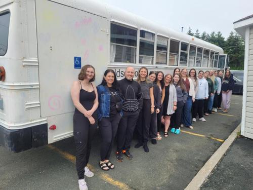 Old School Intergenerational Projects visit to Kenmount Road Campus, first photo.